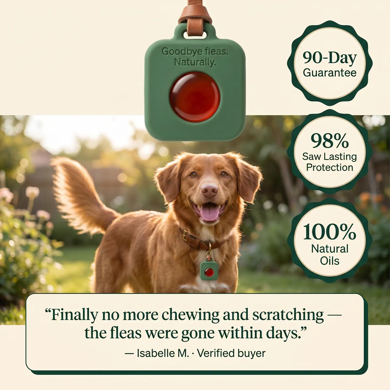 Natural Flea & Tick Repellent Pendant